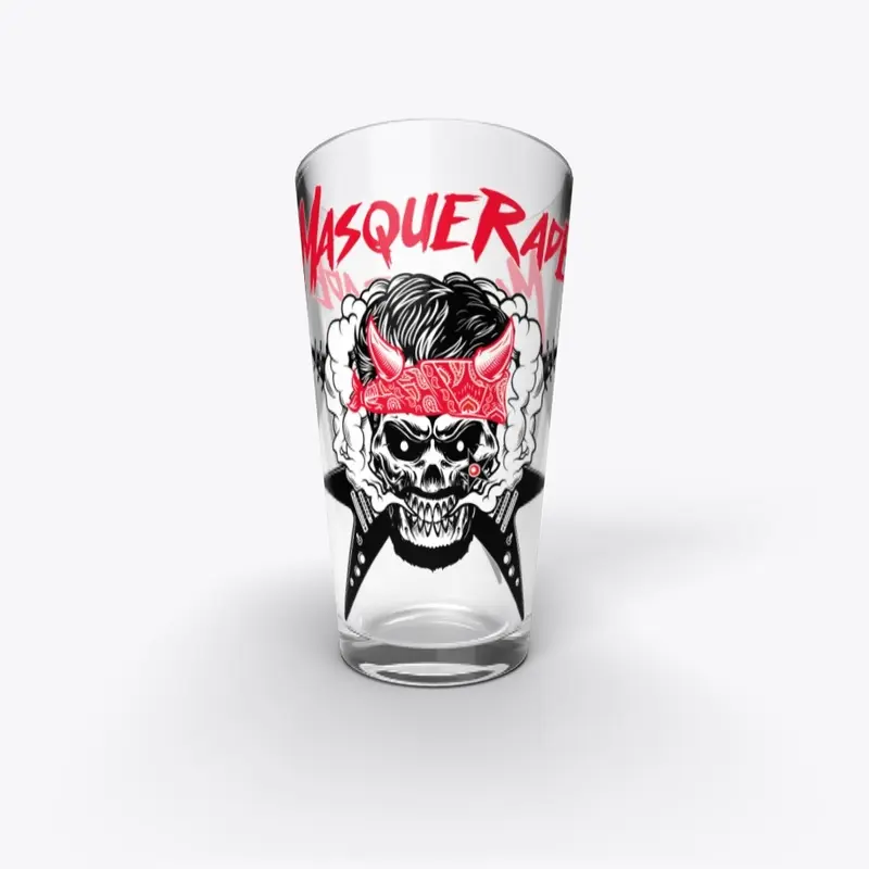 Masquerade Pint Glass